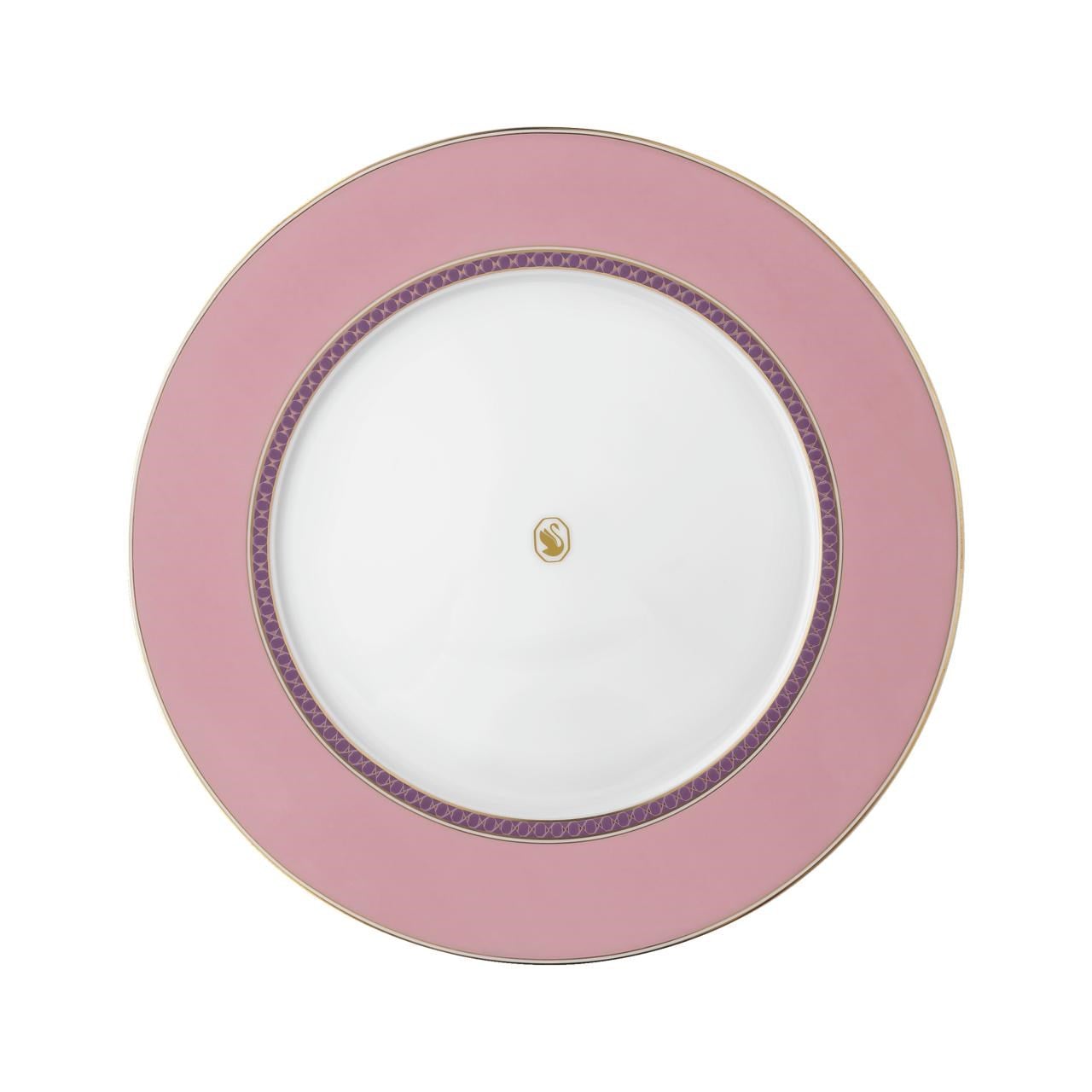 ROSENTHAL X SWAROVSKI SIGNUM ROSE - YEMEK TABAGI, PEMBE, 29 CM