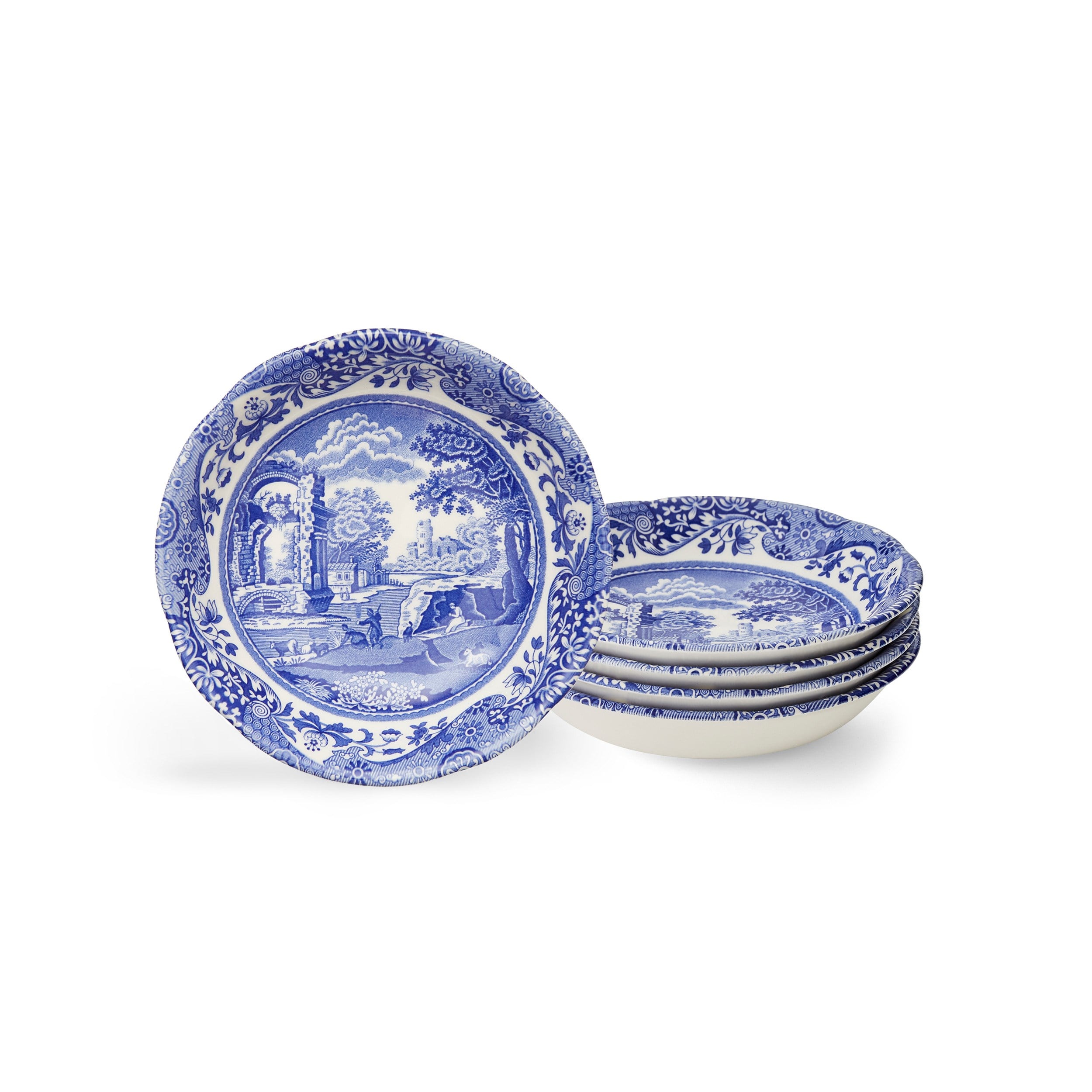 SPODE PIATTO FONDO 23 CM. SET 4 PZ BLUE ITALIAN