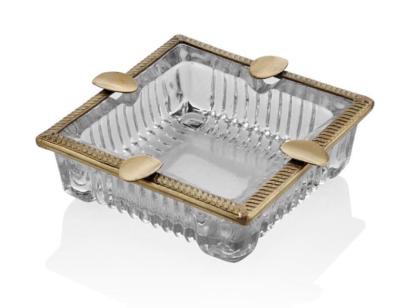 SQUARE DEKORATIF KULTABLASI ANTIK GOLD 10X10X4 CM