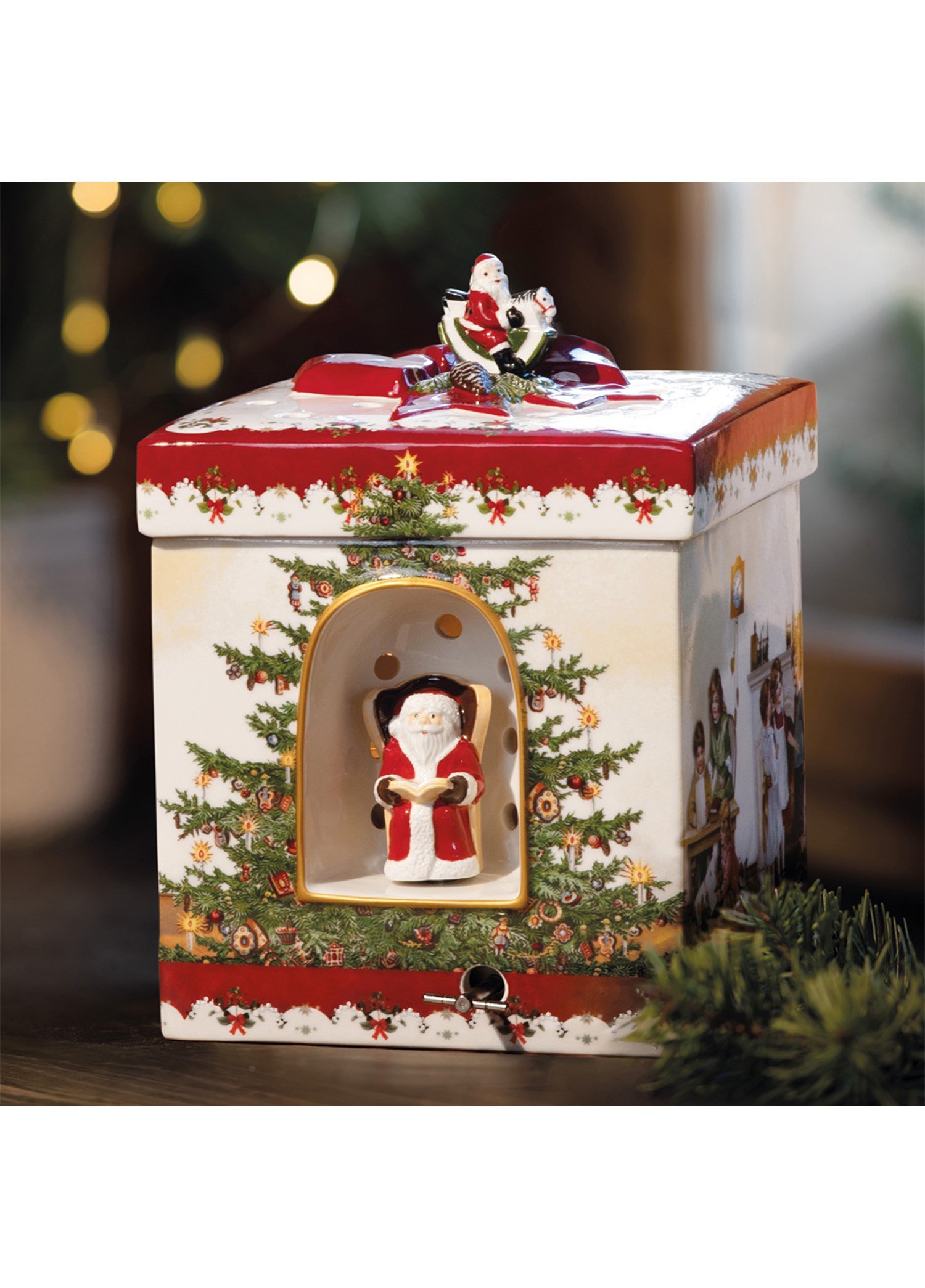 VB CHRISTMAS TOYS - NOEL BABALI DEKORATIF MUZIK  KUTUSU, 16X16X21CM