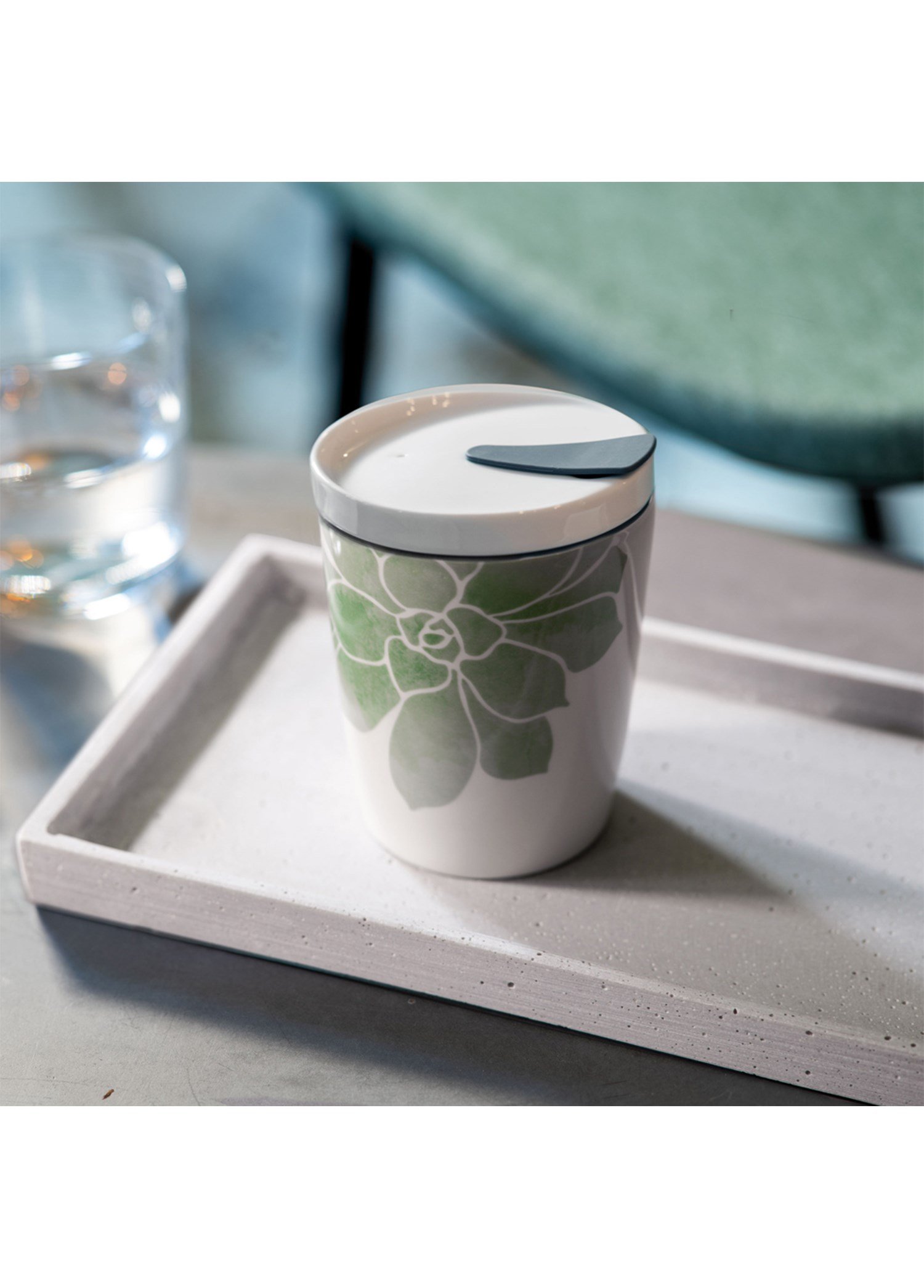 VB COFFEE TO GO- KUPA, YESIL CICEKLI, 0.29 L