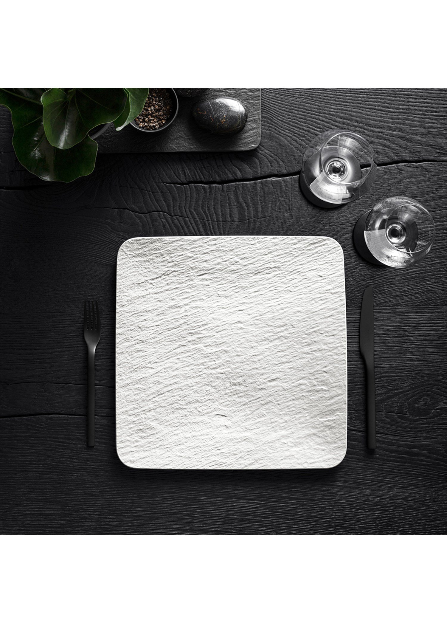 VB MANUFACTURE ROCK BLANC -  KARE SERVIS TABAGI, 32X32 CM