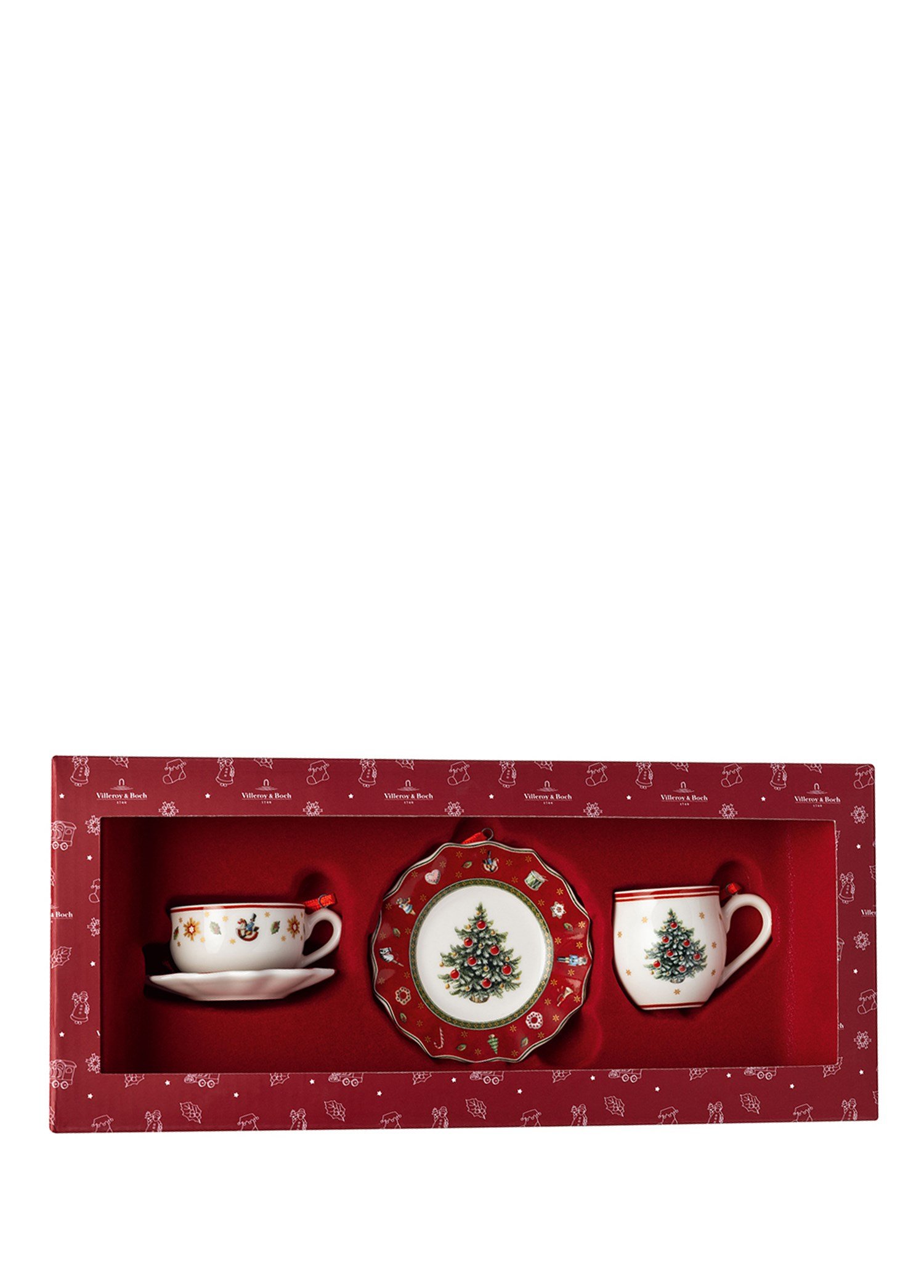 VB TOYS DELIGHT DECORATION - YILBASI AGAC SUSU, SOFRA TAKIMI,3 PARCA, 4X7 CM
