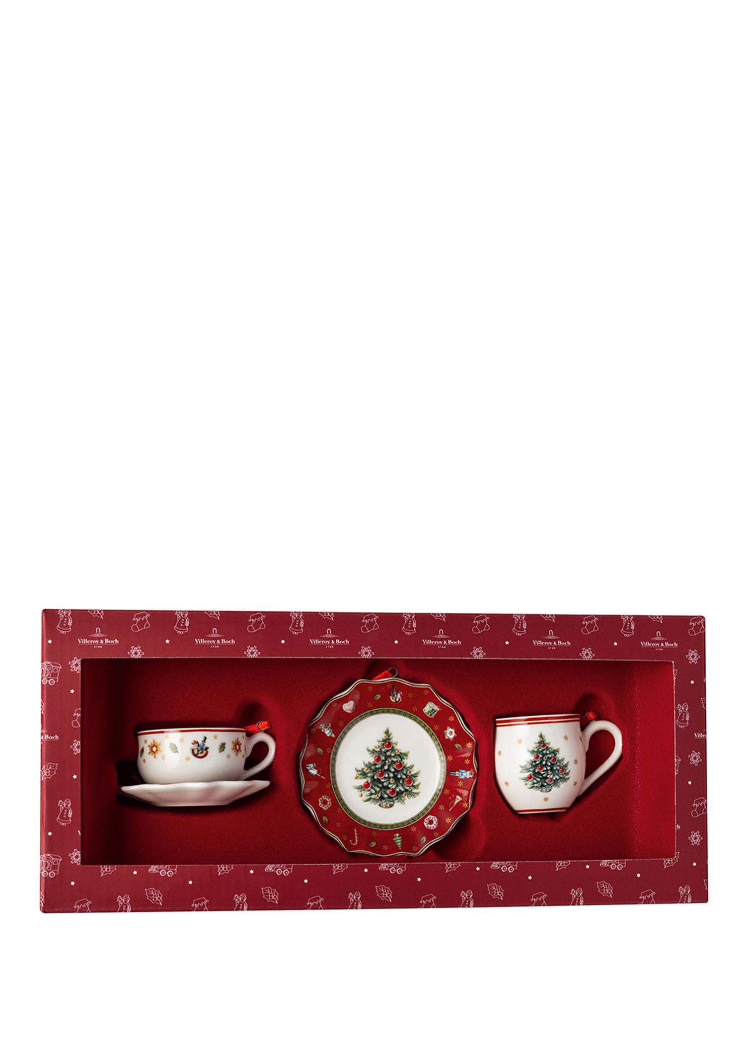 VB TOYS DELIGHT DECORATION - YILBASI AGAC SUSU, SOFRA TAKIMI,3 PARCA, 4X7 CM