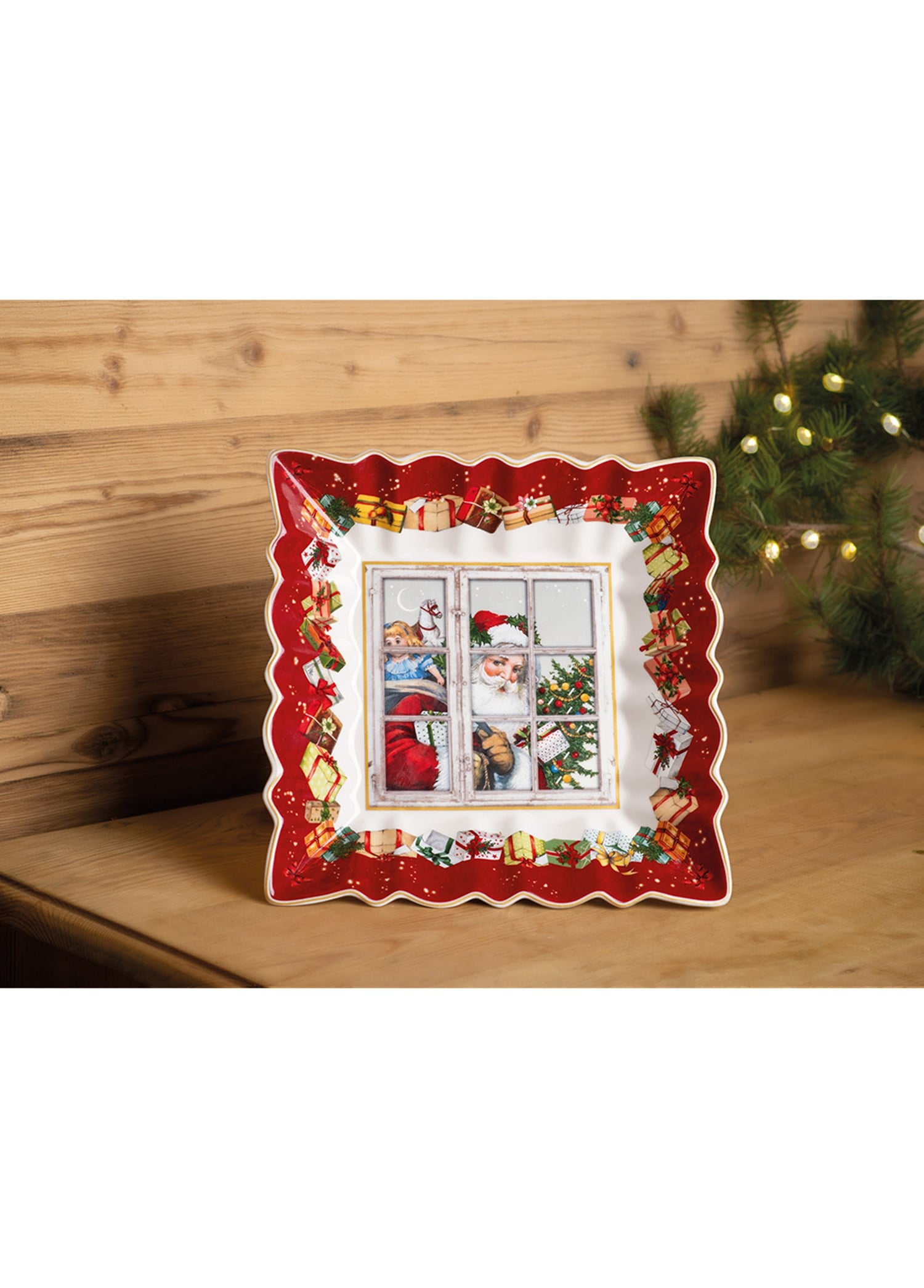 VB TOYS FANTASY - KARE SERVIS KASESI, NOEL BABA, 23X23X4 CM
