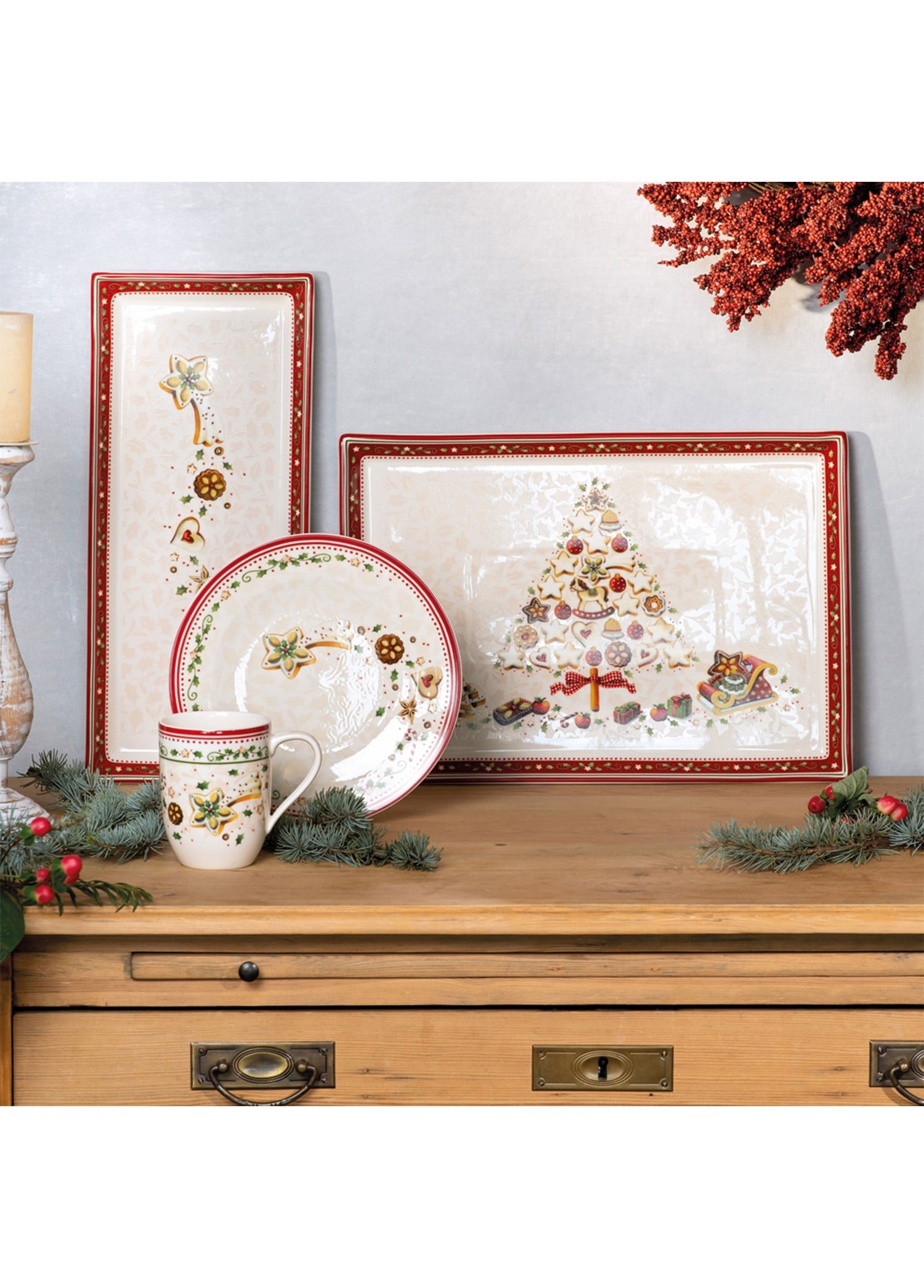 VB WINTER BAKERY - DIKDORTGEN SERVIS TABAGI, 39x26,5 CM