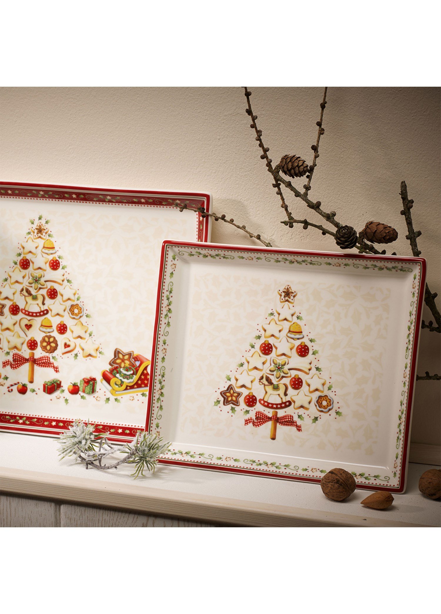 VB WINTER BAKERY - DIKDORTGEN  SERVIS TABAGI, 27x22.5 CM
