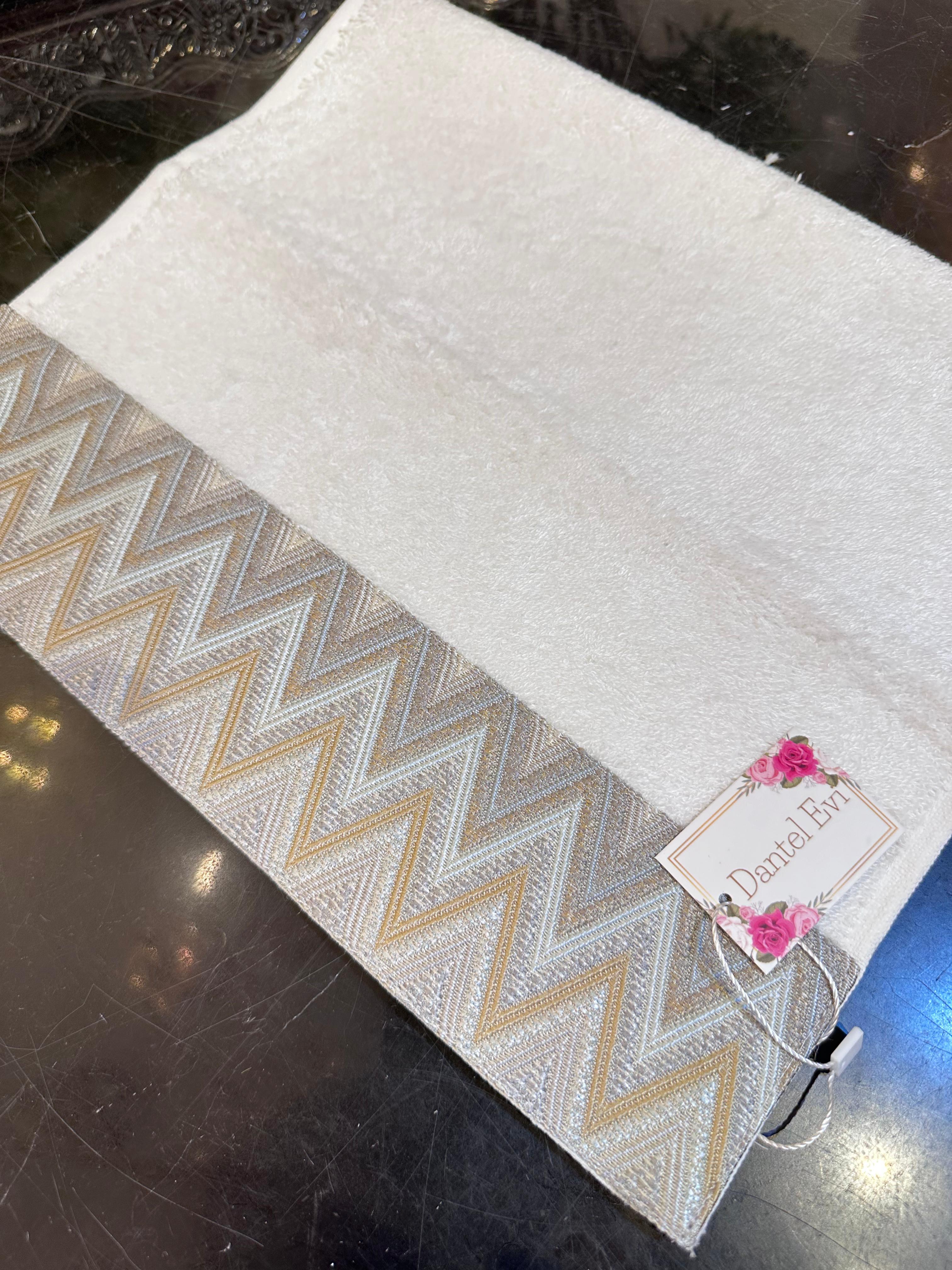 Zigzag Hardal Renk 30x50 cm El Havlu
