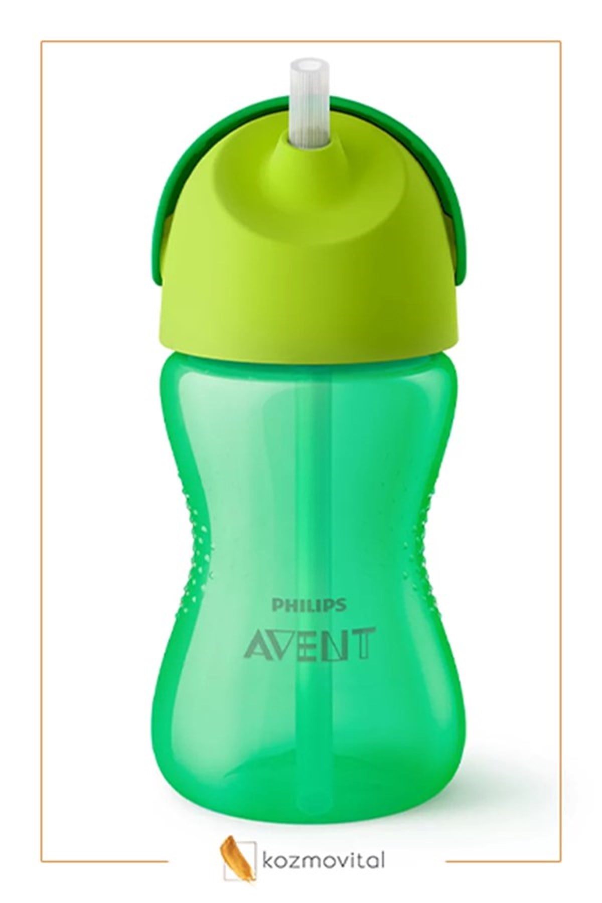 Avent SCF798/01 Desenli Pipetli Bardak 300 ml - Erkek Yeşil