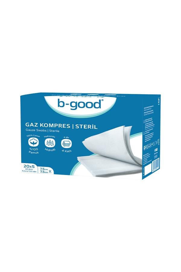 B-GOOD Gaz Kompres 7,5cm X 7,5cm 100 Lü