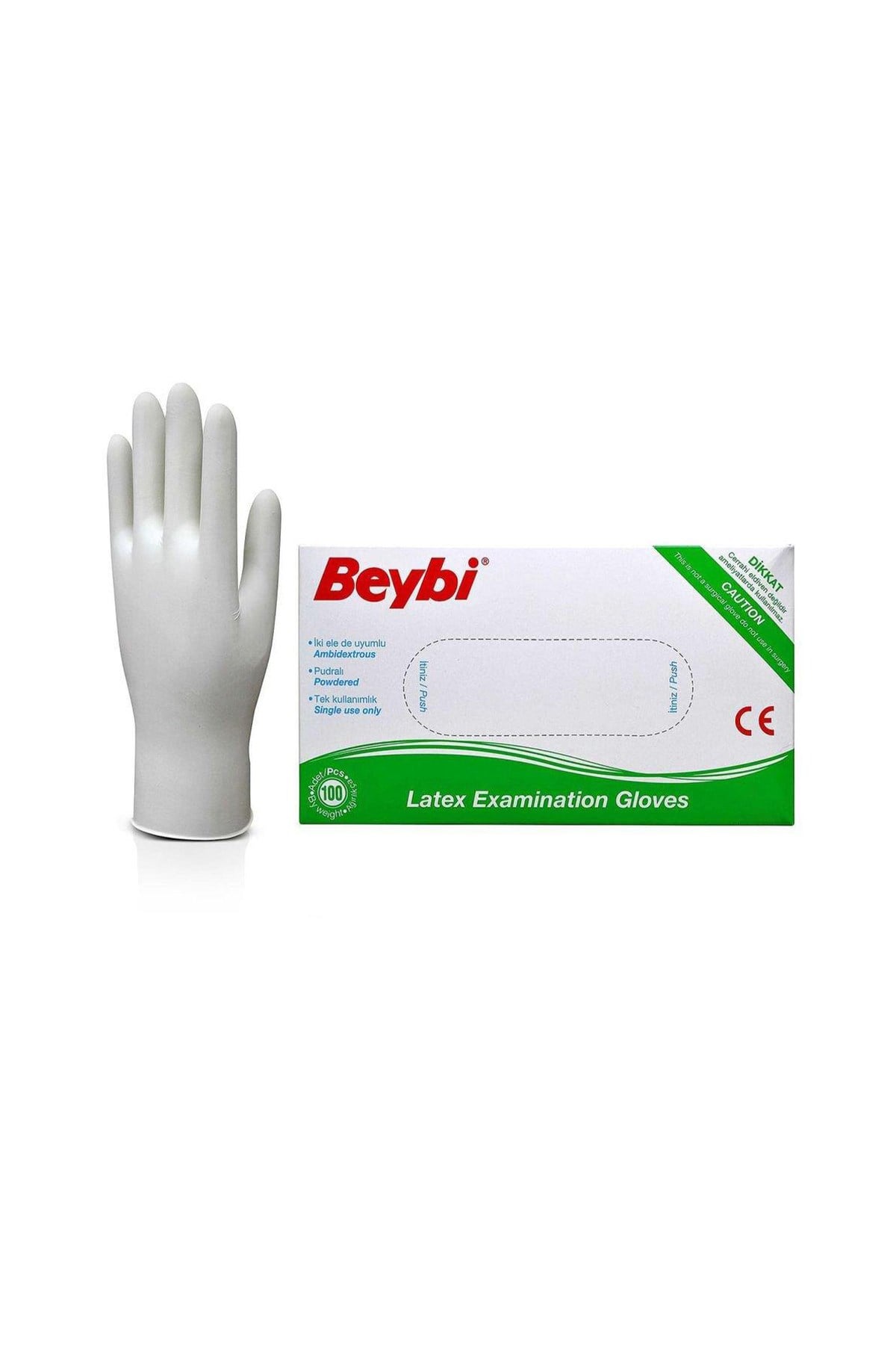 Beybi Lateks Pudralı Eldiven S (Small) 100'lü