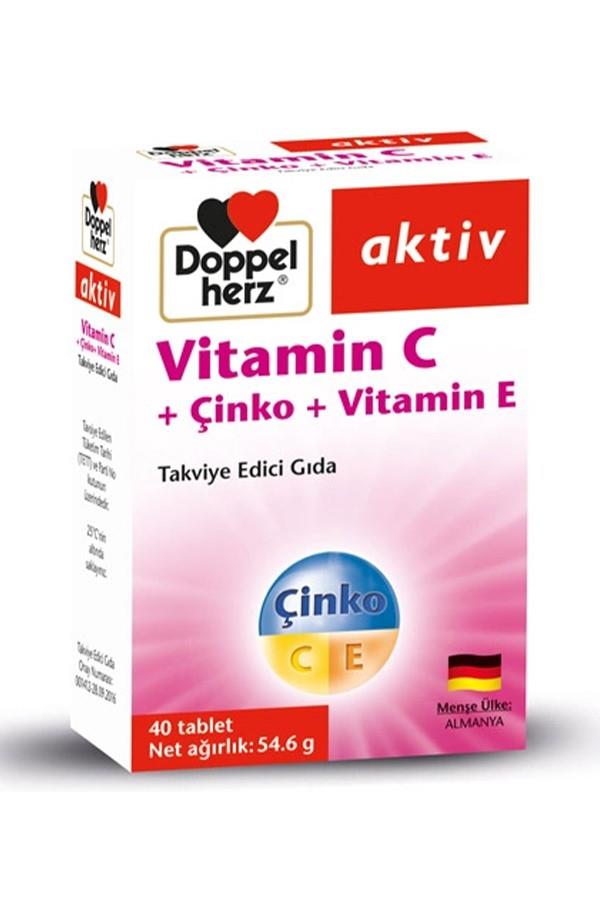 Doppelherz Vitamin C + Çinko + Vitamin E 40 Tablet