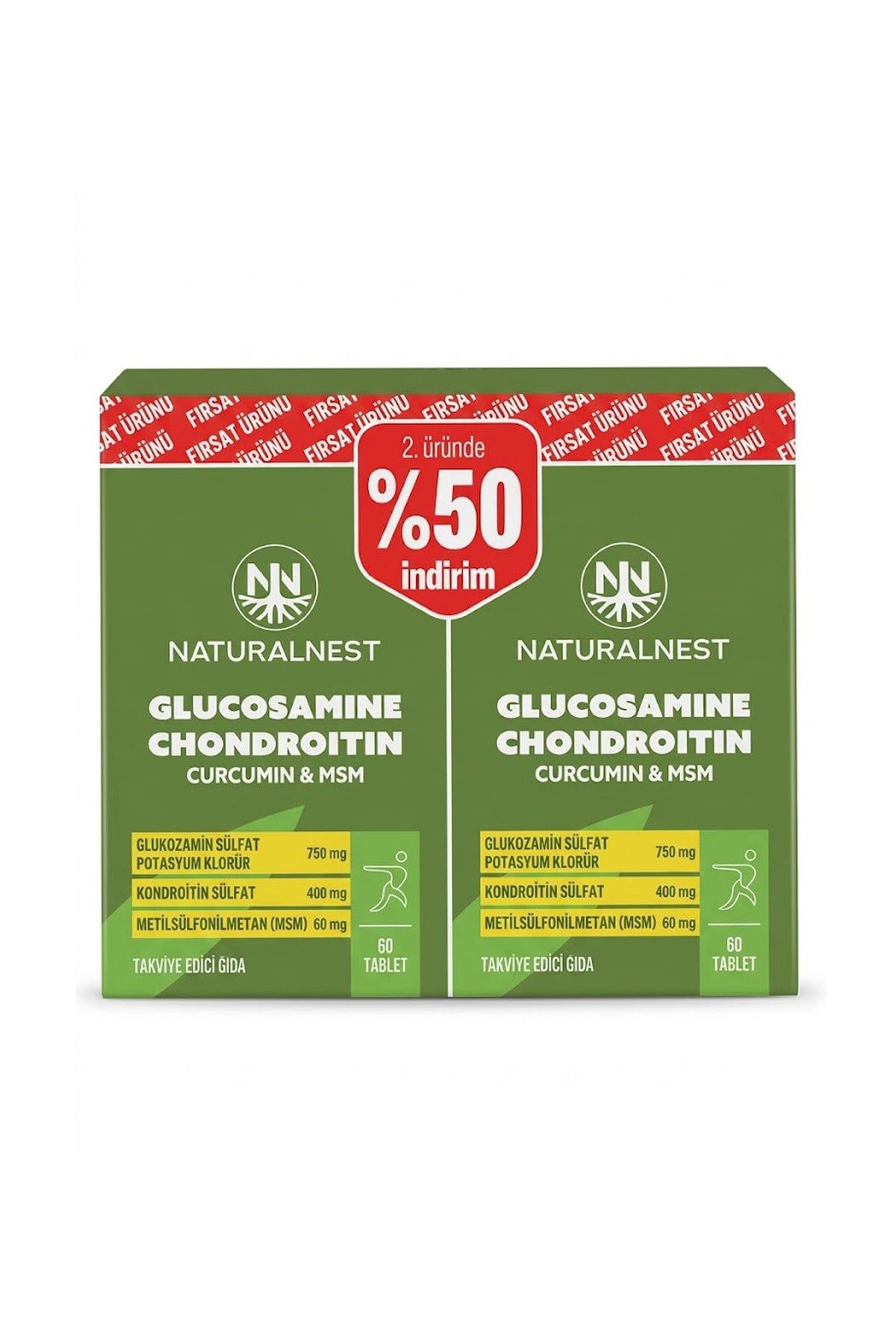 Naturalnest Glucosamine Chondroitin 60 Tablet - 2'li