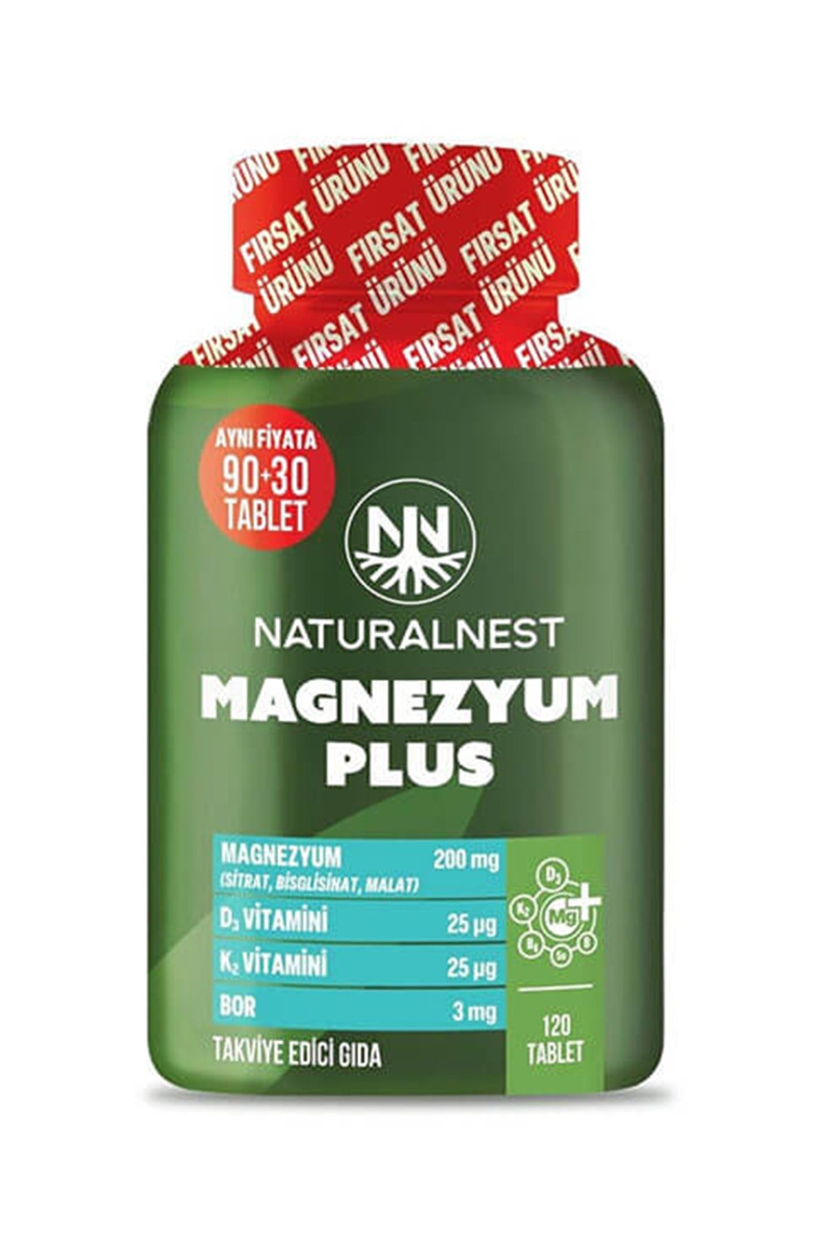 Naturalnest Magnezyum Plus 90+30 Tablet