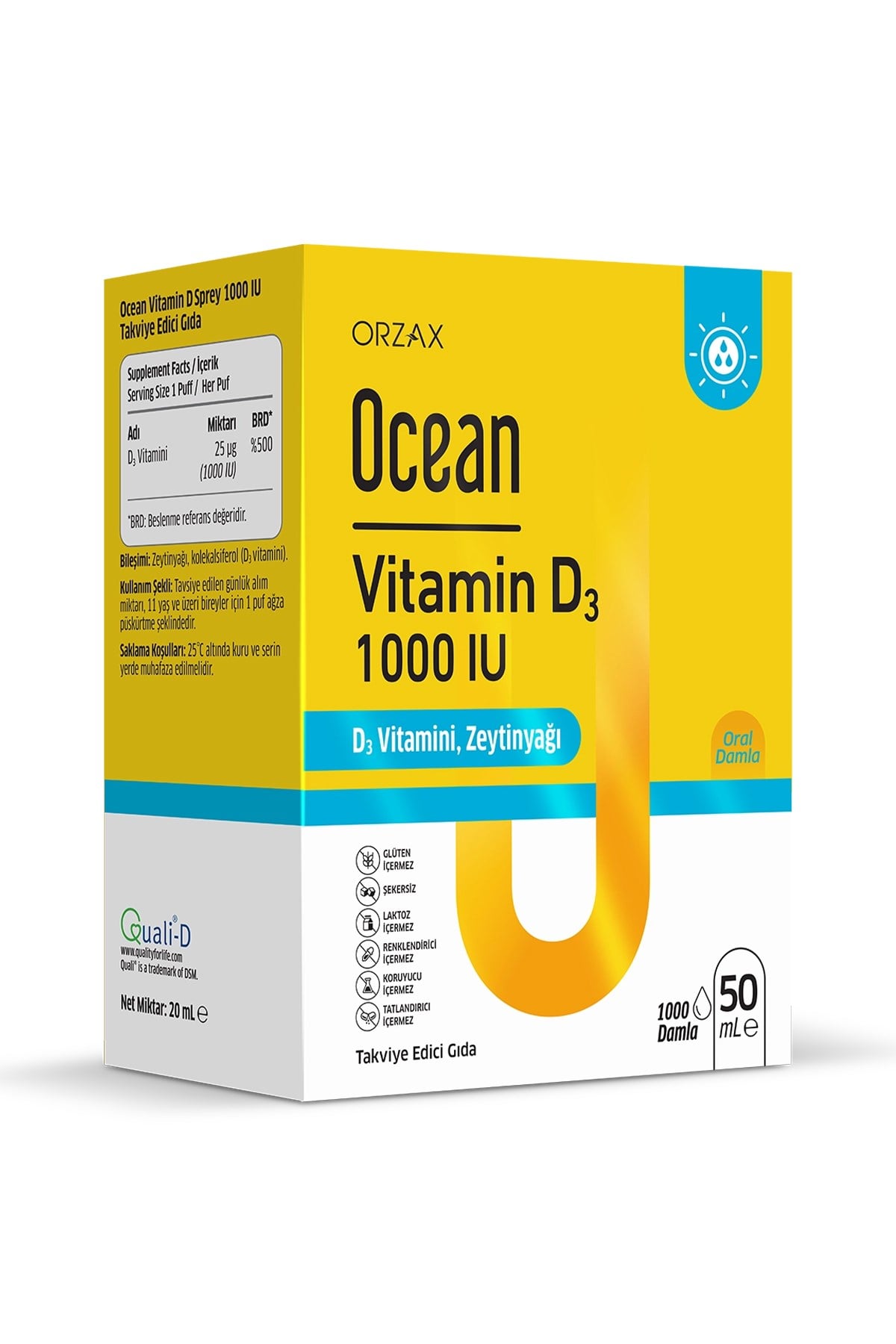 Ocean Vitamin D3 1000 IU Damla 50 ml