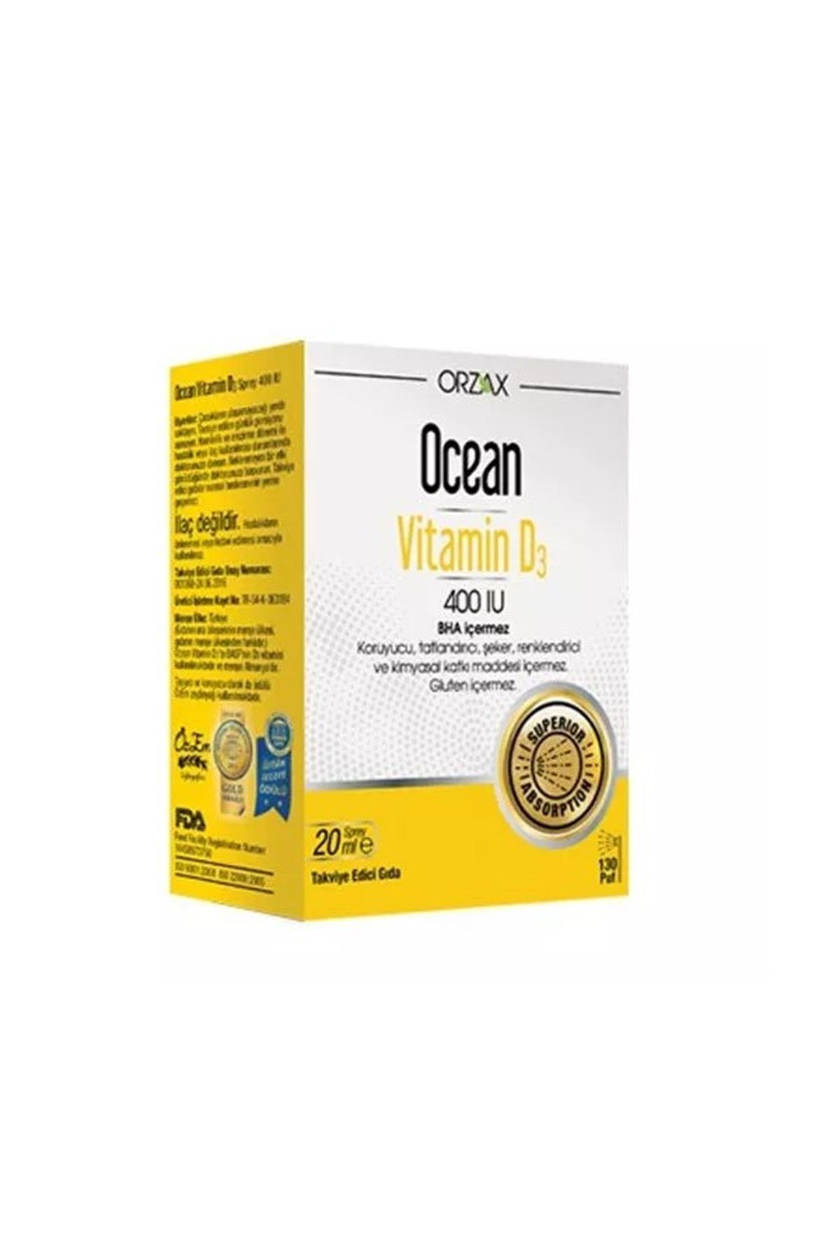 Ocean Vitamin D3 400 IU Sprey 20ml