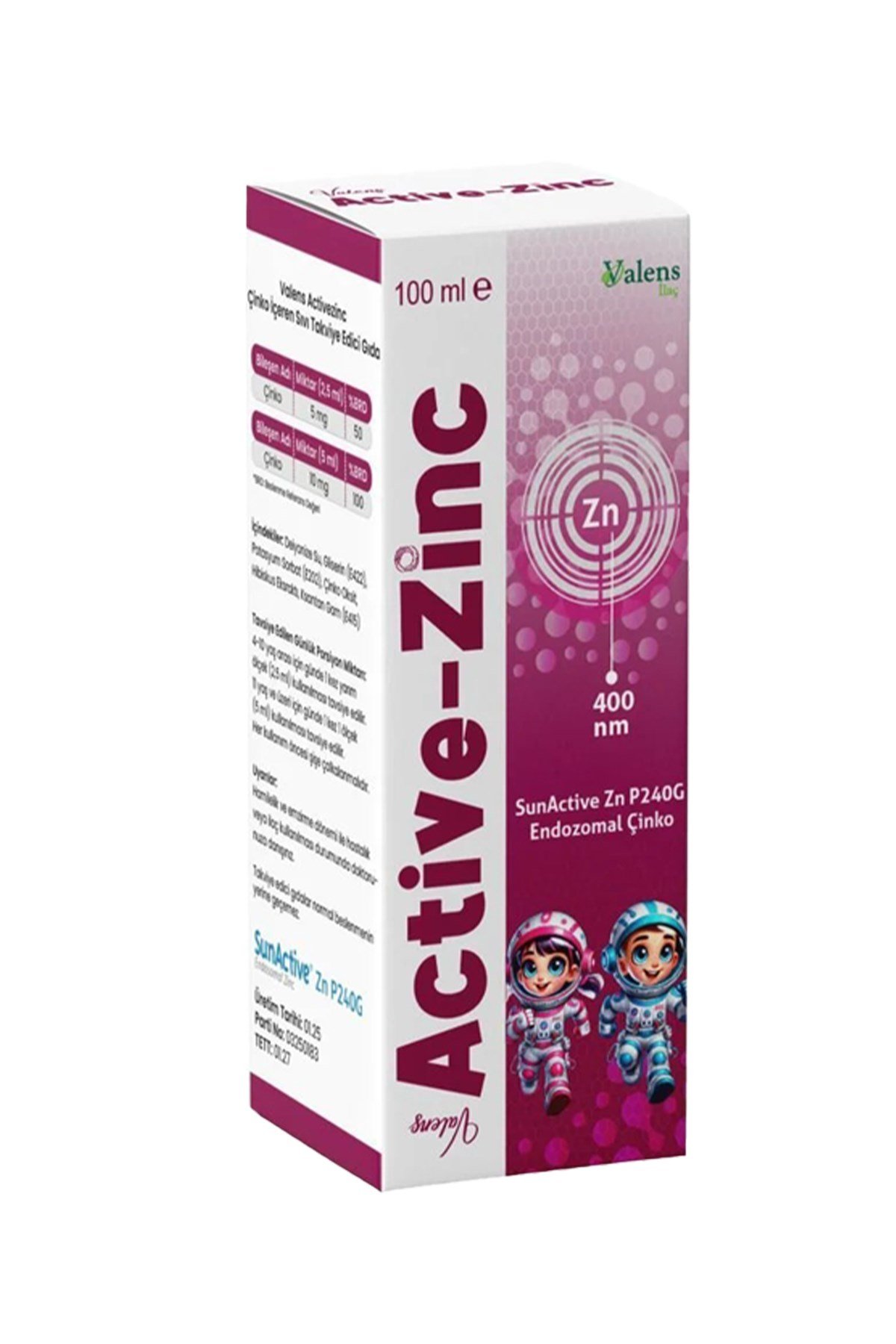 Valens Active-Zinc 100 ml Şurup