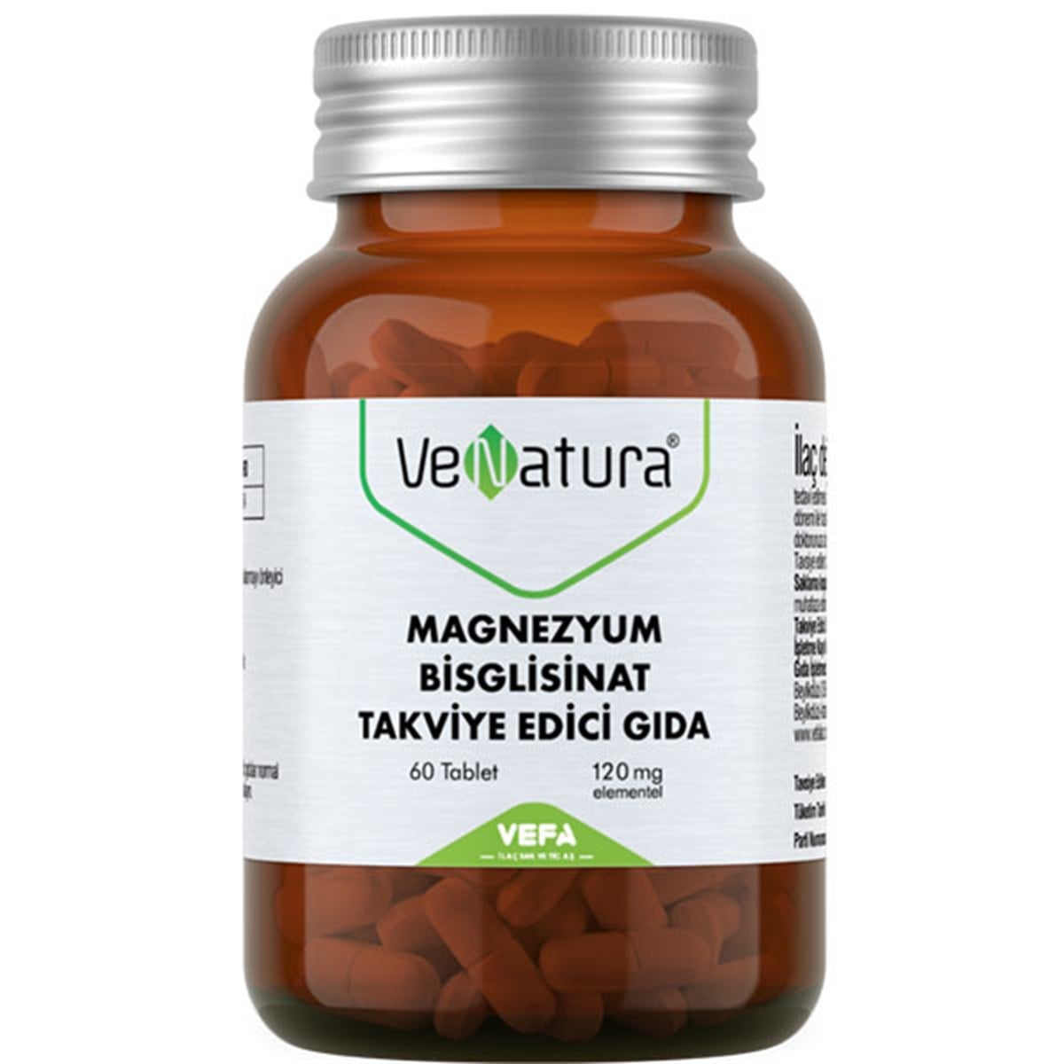 Venatura Magnezyum Bisglisinat 60 Tablet Magnezyum Takviyesi
