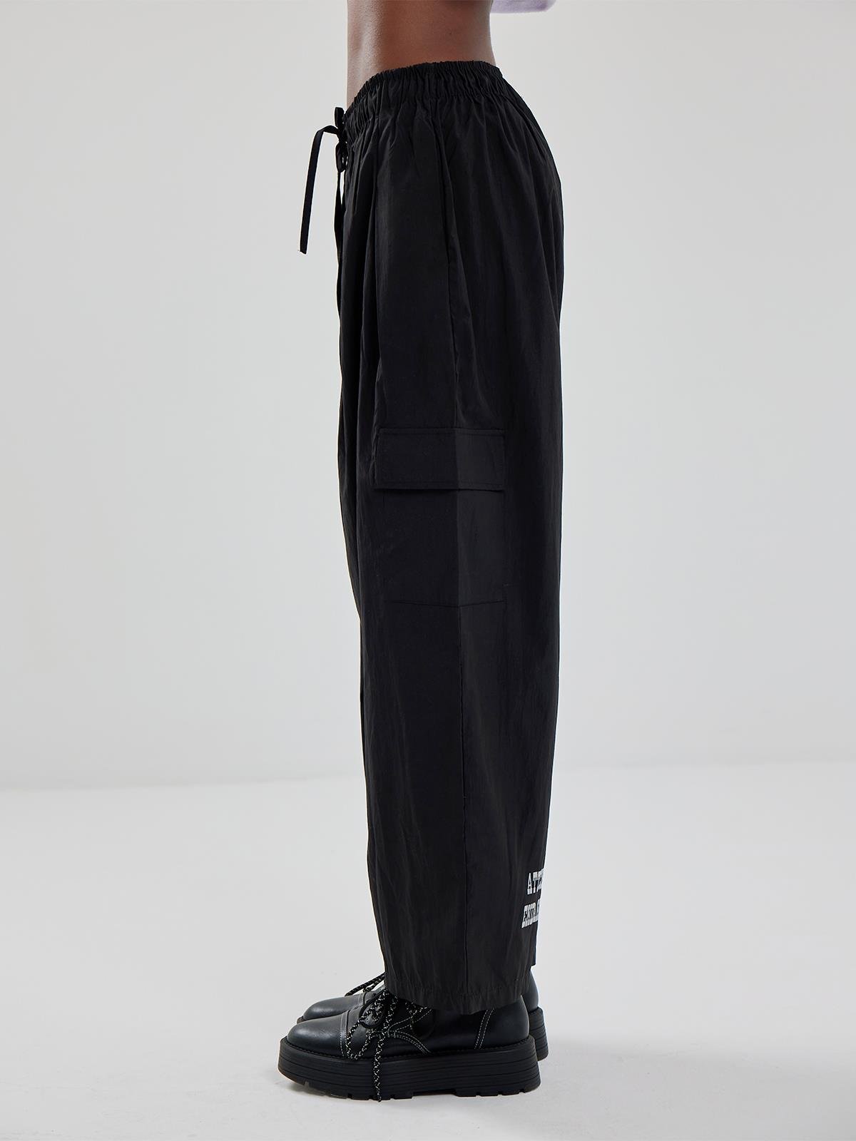 Alejandro Siyah Beli Lastikli Pantalon
