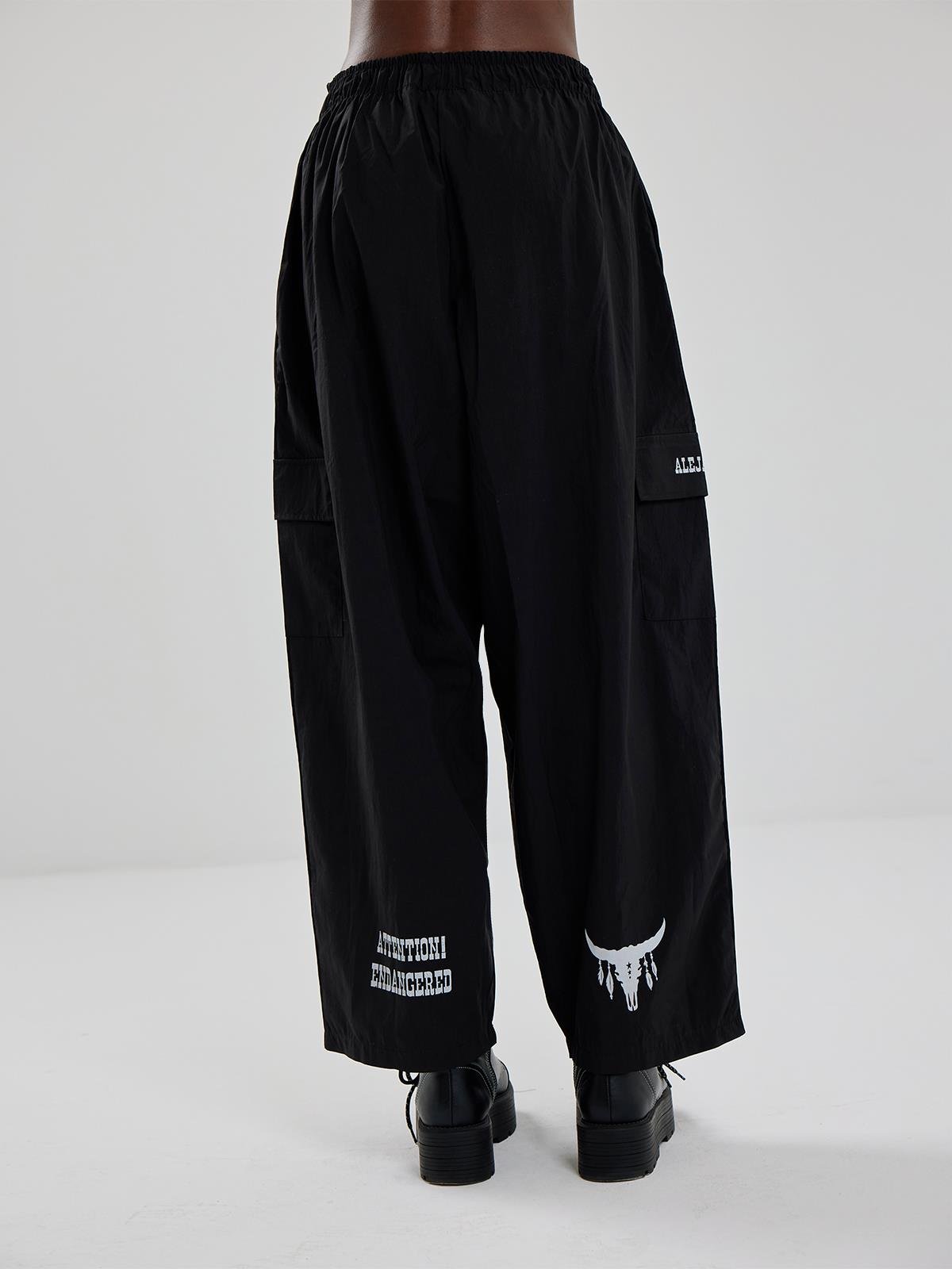 Alejandro Siyah Beli Lastikli Pantalon