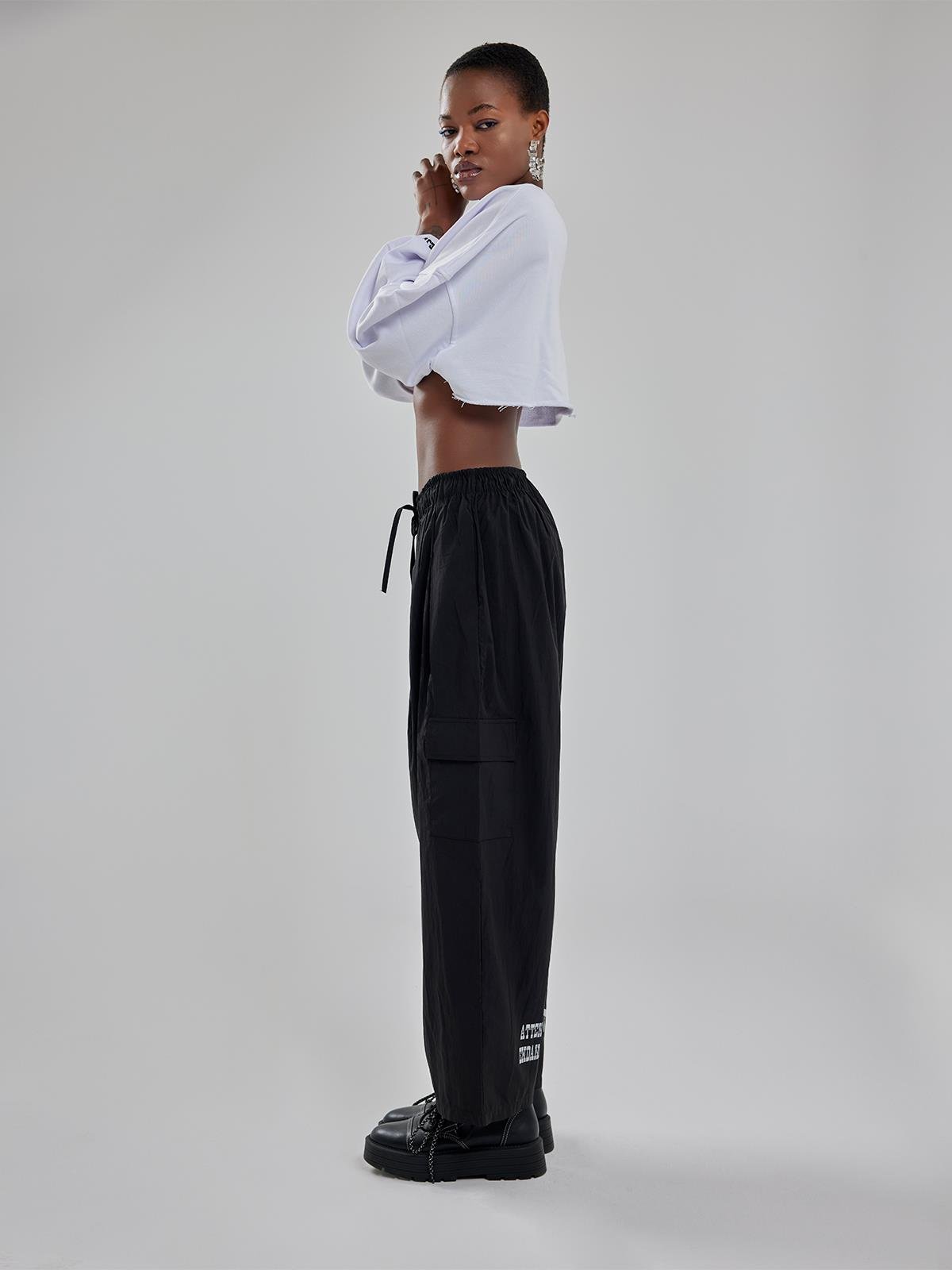 Alejandro Siyah Beli Lastikli Pantalon
