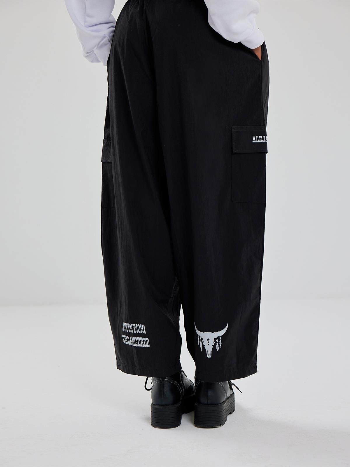 Alejandro Siyah Beli Lastikli Pantalon