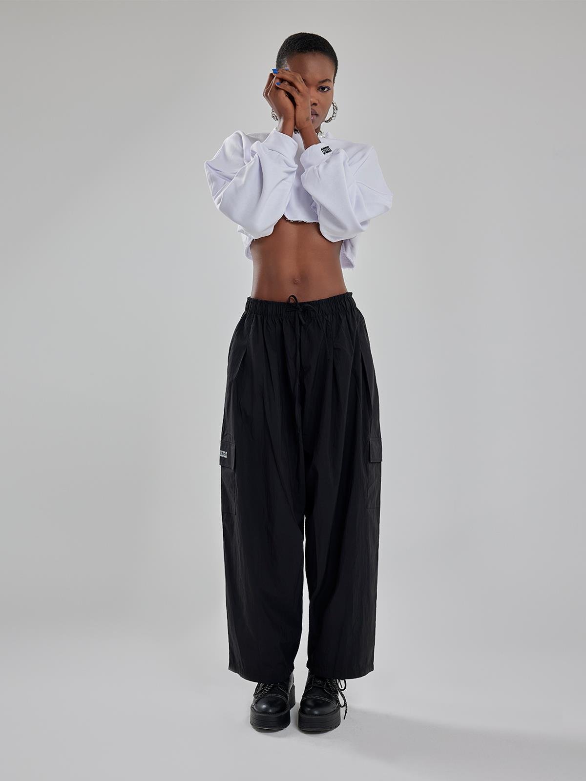 Alejandro Siyah Beli Lastikli Pantalon