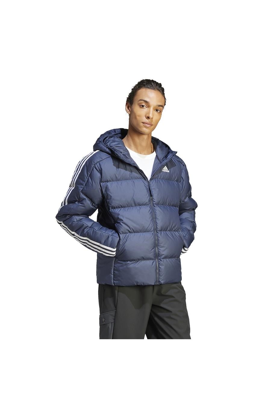 Adidas Açık Lacivert Erkek Kapüşonlu Mont Ik3213