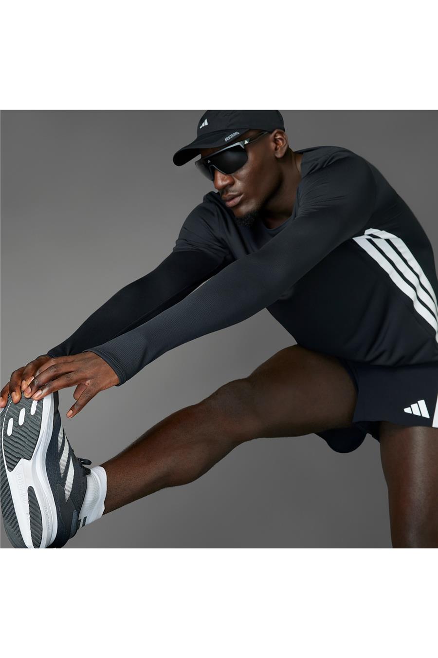 adidas ADIZERO L TEE M Erkek  Siyah  T-shirt JD3638