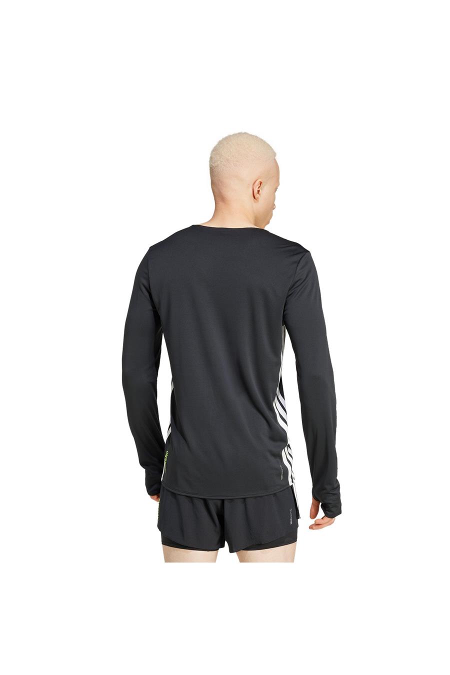 adidas ADIZERO L TEE M Erkek  Siyah  T-shirt JD3638