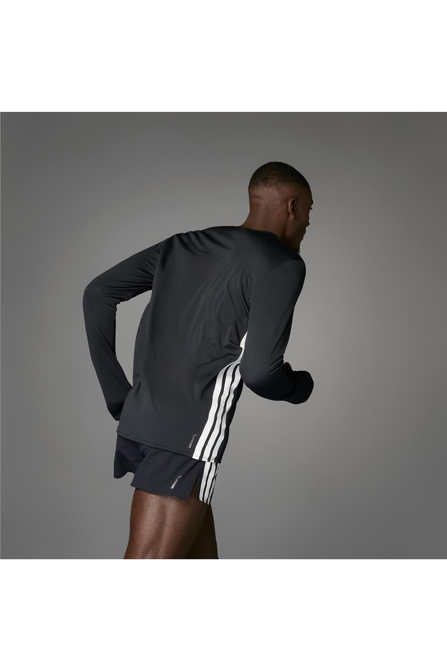 adidas ADIZERO L TEE M Erkek  Siyah  T-shirt JD3638