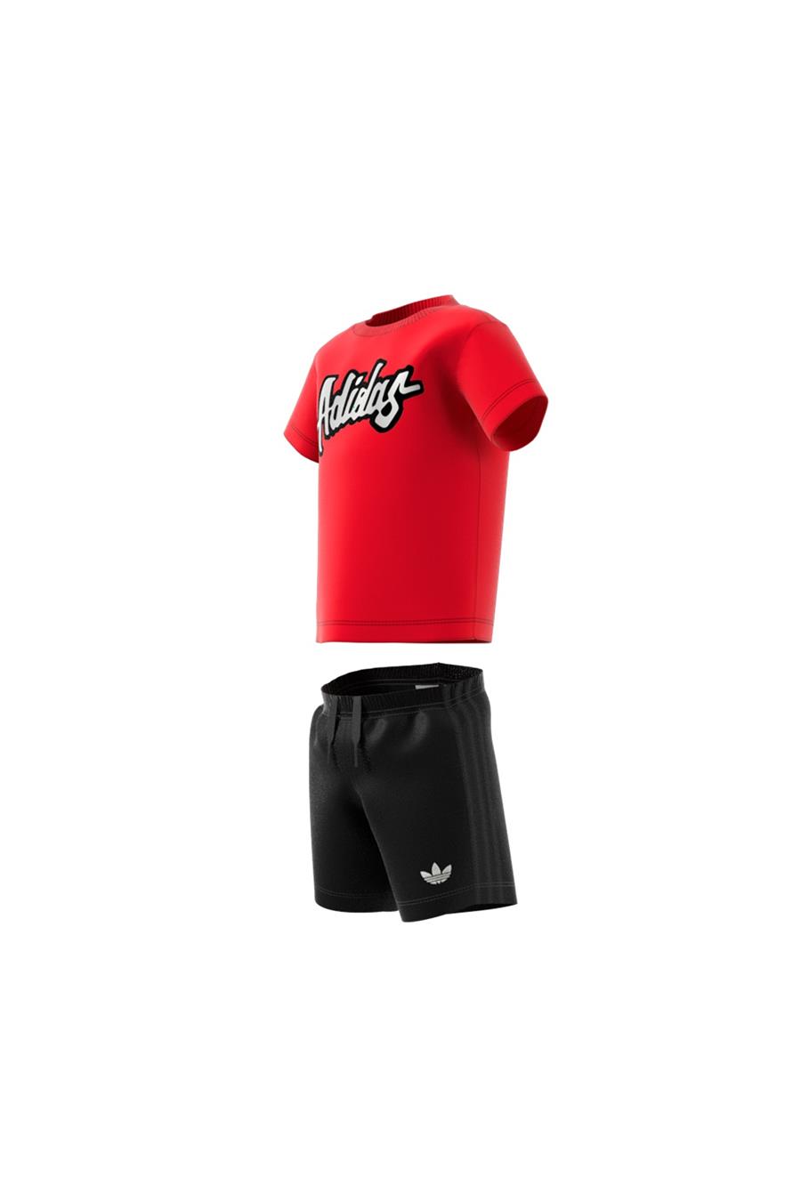 adidas Bebek  Kırmızı  BEBEK ESOFMAN TAKIMI SHORT TEE SET JC9102