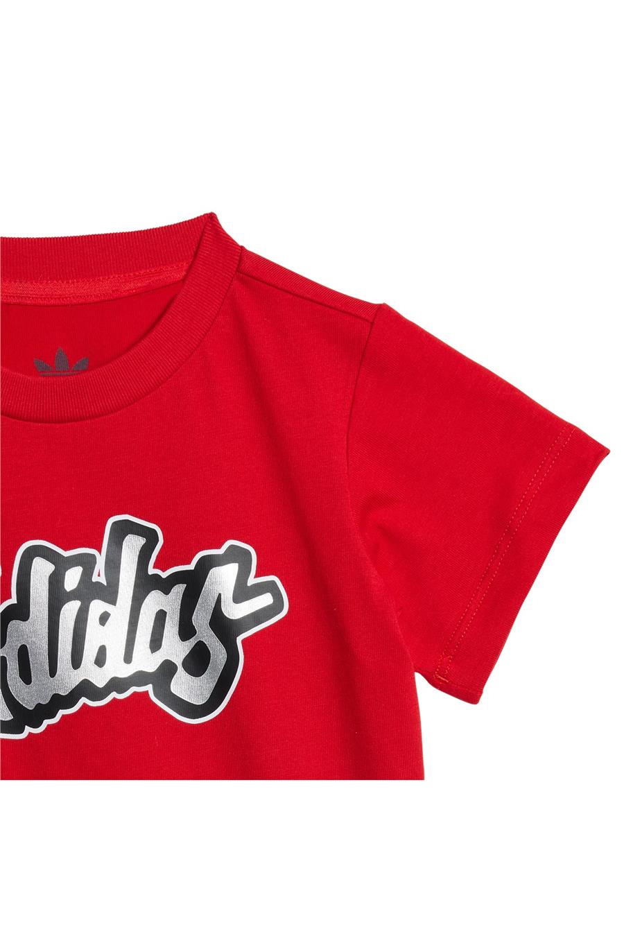 adidas Bebek  Kırmızı  BEBEK ESOFMAN TAKIMI SHORT TEE SET JC9102