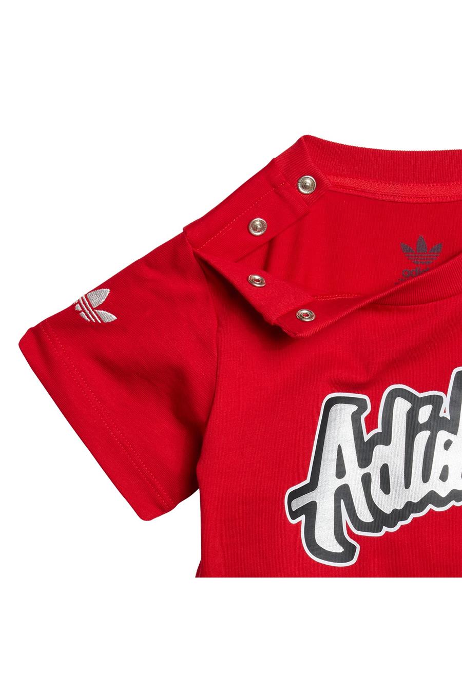 adidas Bebek  Kırmızı  BEBEK ESOFMAN TAKIMI SHORT TEE SET JC9102