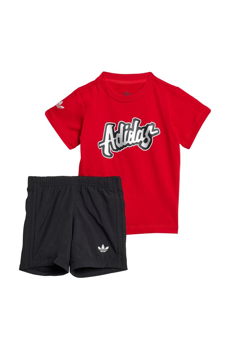 adidas Bebek  Kırmızı  BEBEK ESOFMAN TAKIMI SHORT TEE SET JC9102