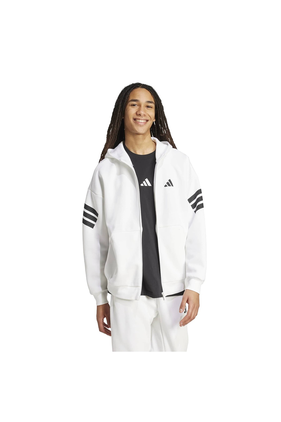 adidas Beyaz  Erkek  Ceket M FI 3S FZ JW7106