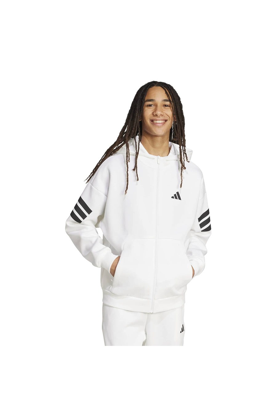 adidas Beyaz  Erkek  Ceket M FI 3S FZ JW7106