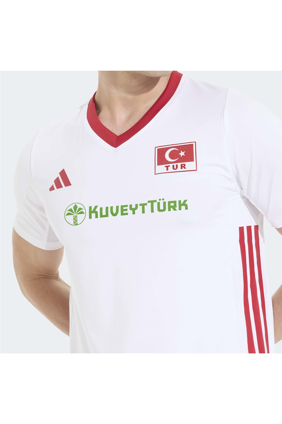 adidas Beyaz  Erkek  Forma CUQuickset SS M TVF KM7472