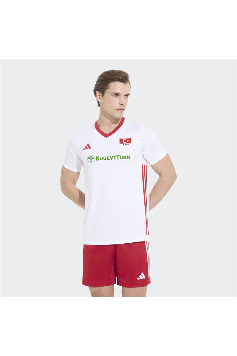 adidas Beyaz  Erkek  Forma CUQuickset SS M TVF KM7472