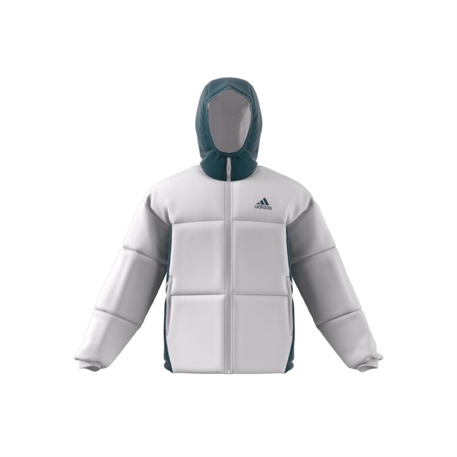 Adidas Beyaz - Mavi Erkek Kapüşonlu Mont Ik0520