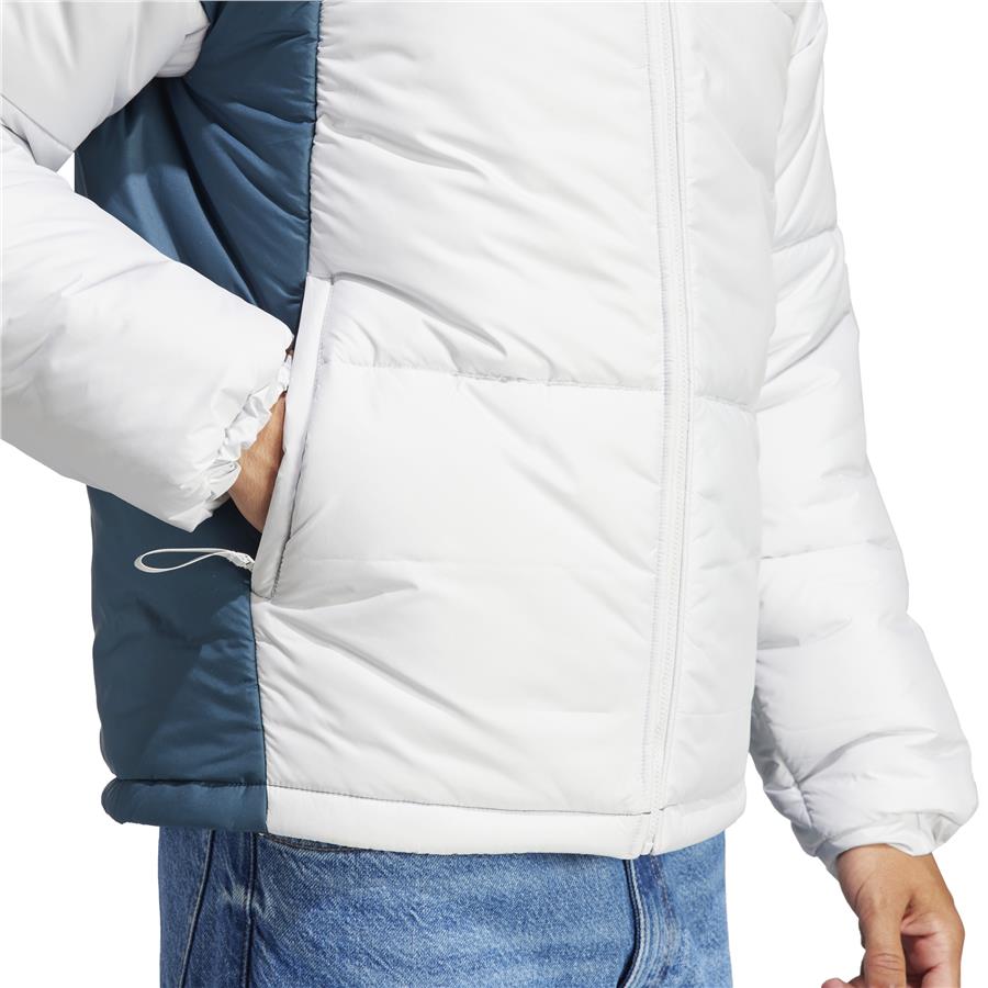 Adidas Beyaz - Mavi Erkek Kapüşonlu Mont Ik0520