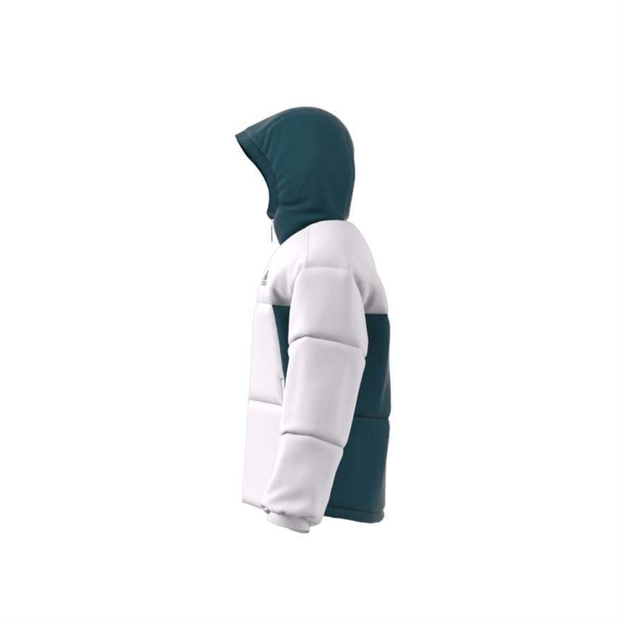 Adidas Beyaz - Mavi Erkek Kapüşonlu Mont Ik0520