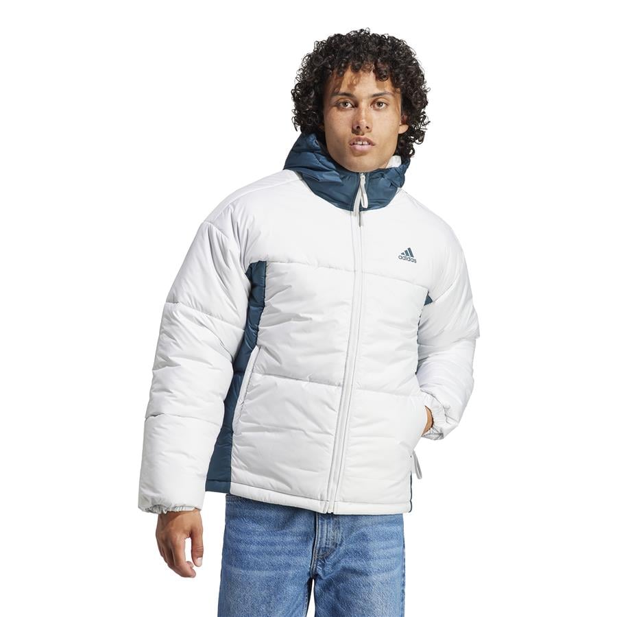 Adidas Beyaz - Mavi Erkek Kapüşonlu Mont Ik0520