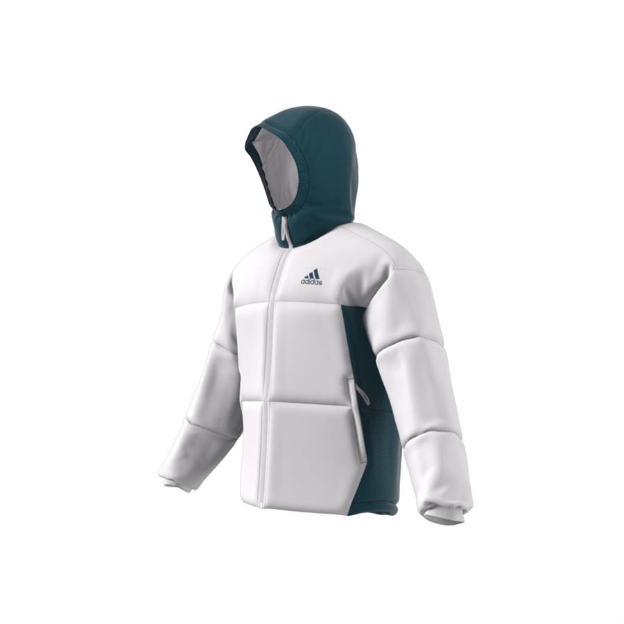 Adidas Beyaz - Mavi Erkek Kapüşonlu Mont Ik0520