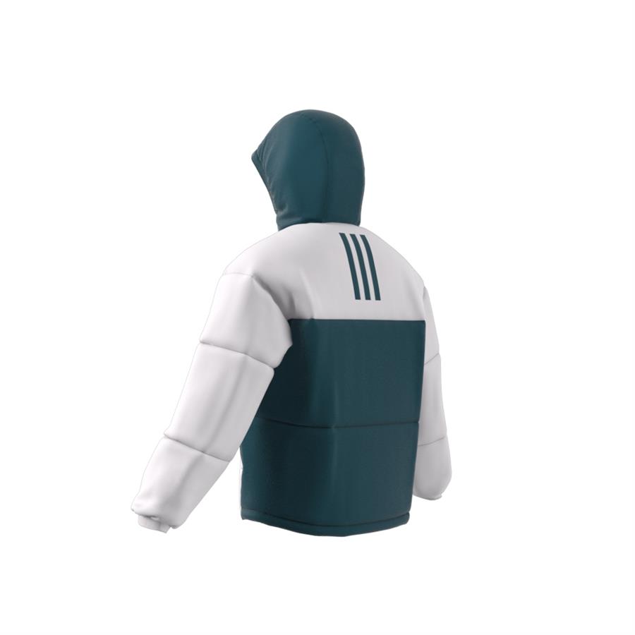 Adidas Beyaz - Mavi Erkek Kapüşonlu Mont Ik0520