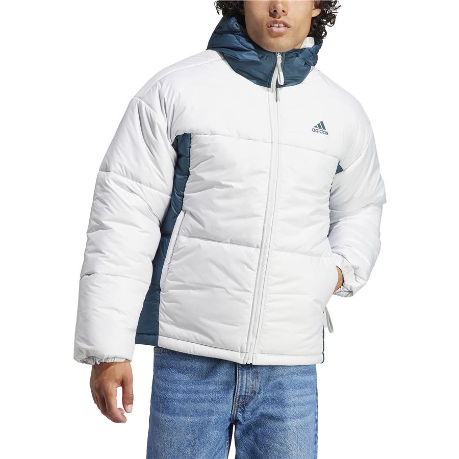 Adidas Beyaz - Mavi Erkek Kapüşonlu Mont Ik0520