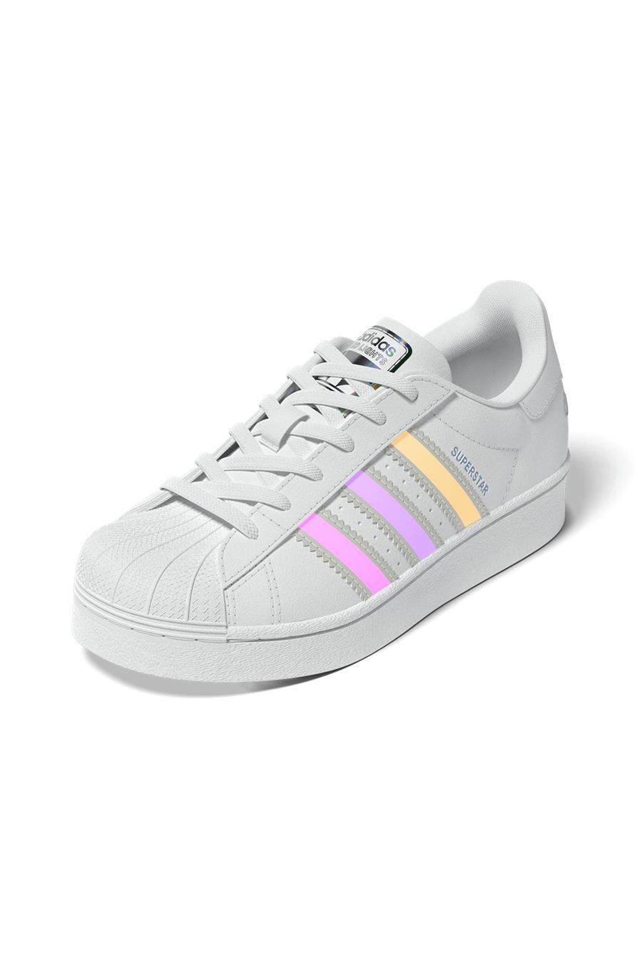 adidas Çocuk  Beyaz  Sneaker SUPERSTAR LED LIGHTS CF EL C JQ6419