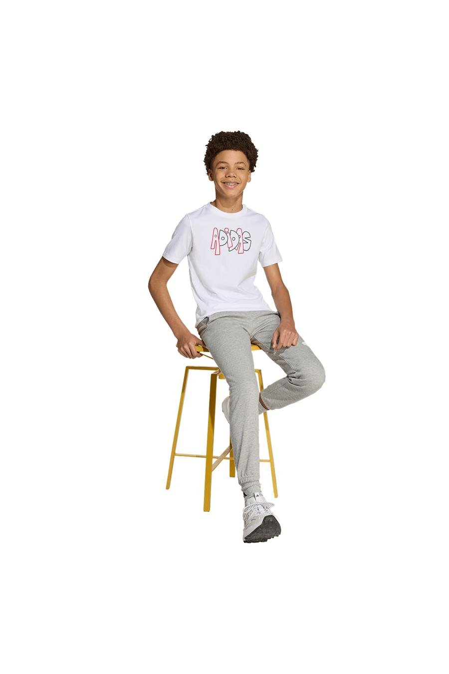 adidas  Çocuk  Beyaz  T-shirt J GRAFFITI T JV5245