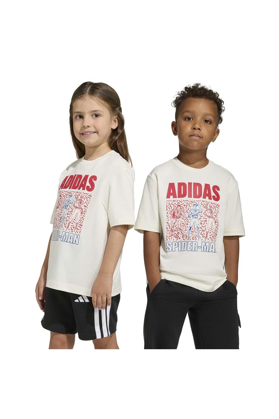 adidas  Çocuk Beyaz  T-shirt LK MRVL SM T JZ3567