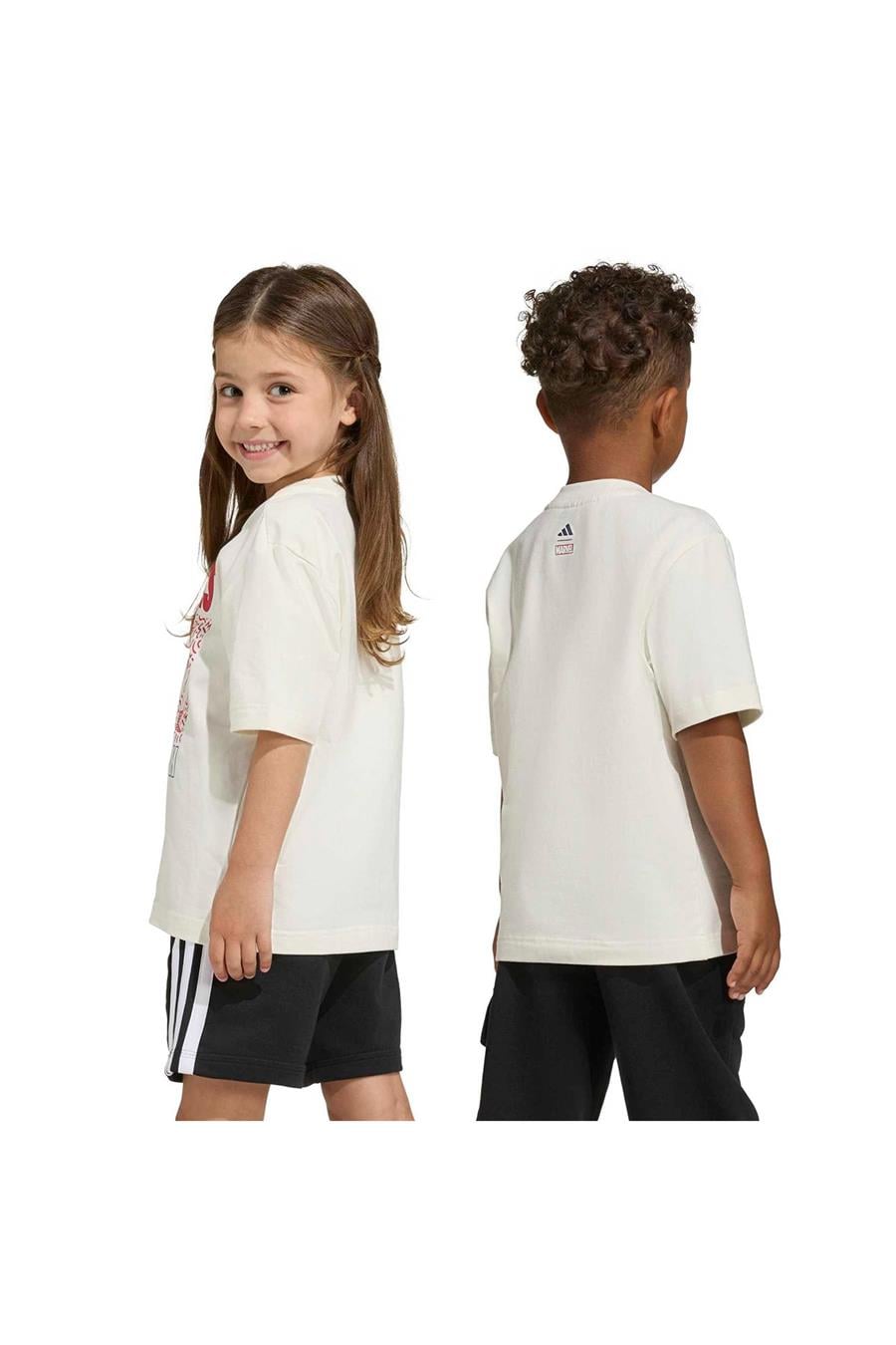 adidas  Çocuk Beyaz  T-shirt LK MRVL SM T JZ3567